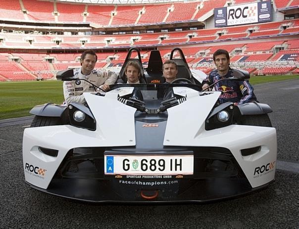 Veranstalter und Fahrer des Race of Champions freuen sich auf den KTM X-Bow. Foto: Auto-Reporter/KTM